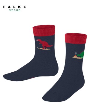 Falke Dinosaurs Socks Sokken Kinderen Blauw | OZJCUY-547