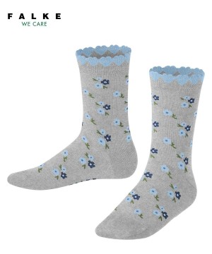 Falke Ditsy Flowers Socks Sokken Kinderen Grijs | SJVLNR-687