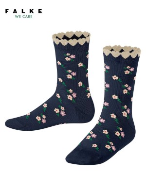 Falke Ditsy Flowers Socks Sokken Kinderen Blauw | RPMAHB-642