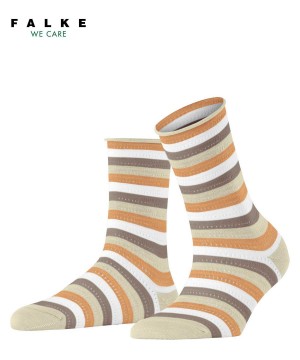 Falke Dopamine Stripe Socks Sokken Dames Beige | ZABWUR-592