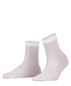 Falke Dot 15 DEN Ankle socks Sokken Dames Wit | AEVHBC-061
