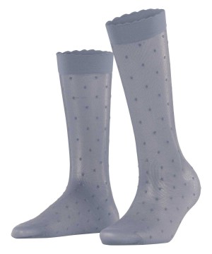 Falke Dot 15 DEN Knee-high Socks Sokken Dames Grijs | MBZLNX-327