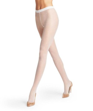 Falke Dot 15 DEN Tights Tights Dames Wit | LQVXWD-328