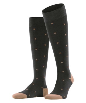 Falke Dot Knee-high Socks Sokken Heren Bruin | BNGMCP-265