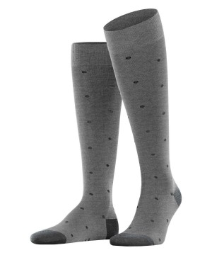 Falke Dot Knee-high Socks Sokken Heren Grijs | TUAZBD-903