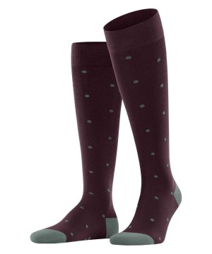 Falke Dot Knee-high Socks Sokken Heren Rood | TJHVEB-521