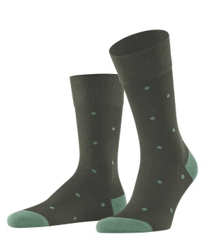 Falke Dot Socks Sokken Heren Groen | HUREMC-396