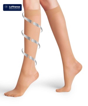 Falke Energize 30 DEN Knee-high Socks Sokken Dames Bruin | KLDBIE-023