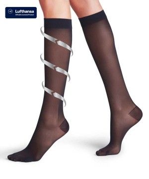 Falke Energize 30 DEN Knee-high Socks Sokken Dames Blauw | WJZSCG-156