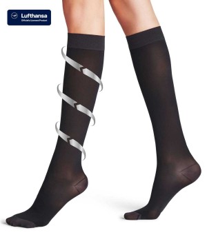 Falke Energize 50 DEN Knee-high Socks Sokken Dames Zwart | CTEPHI-073