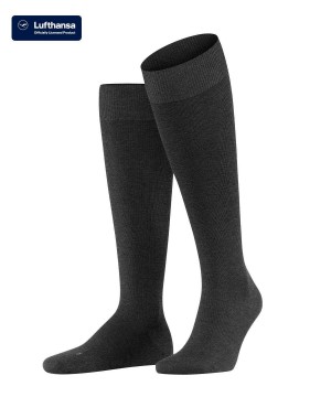 Falke Energizing Wool Knee-high Socks Sokken Heren Grijs | BLENPO-082