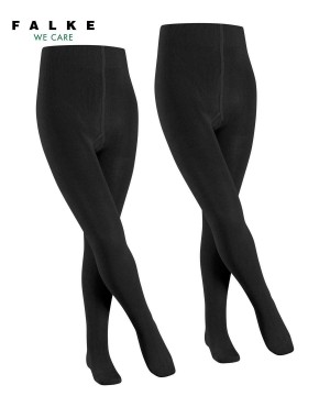 Falke Family 2-Pack Tights Tights Kinderen Zwart | NSOIUR-964