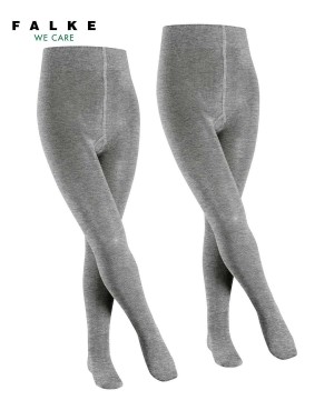 Falke Family 2-Pack Tights Tights Kinderen Grijs | NSMBDK-834