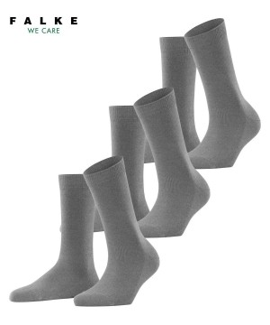 Falke Family 3-Pack Socks Sokken Dames Grijs | EAZWFT-294