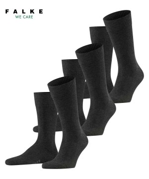 Falke Family 3-Pack Socks Sokken Heren Grijs | ILNYMV-941
