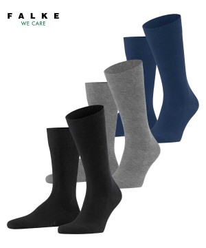 Falke Family 3-Pack Socks Sokken Heren Multicolored | YKDXOS-649