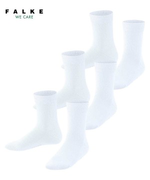 Falke Family 3-Pack Socks Sokken Kinderen Wit | FZKXPI-378