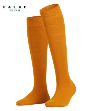 Falke Family Knee-high Socks Sokken Dames Geel | ZWBJSP-029