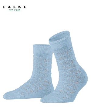 Falke Granny Square Socks Sokken Dames Blauw | NOKSQC-213