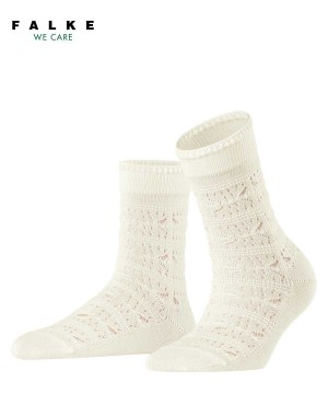 Falke Granny Square Socks Sokken Dames Wit | HEINZY-287