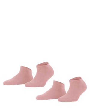 Falke Happy 2-Pack Sneaker socks Sokken Dames Roze | DKQFJT-209