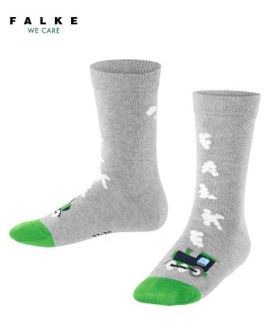 Falke Happy Locomotive Socks Sokken Kinderen Grijs | COXGNH-981