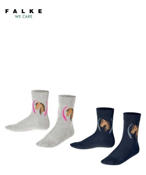 Falke Horse 2-Pack Socks Sokken Kinderen Multicolored | NRPZJV-201