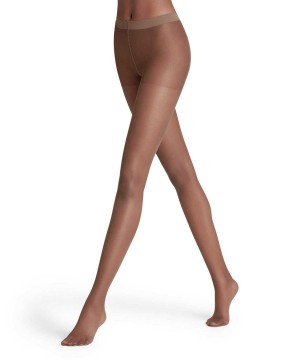 Falke Invisible Deluxe 8 DEN Tights Tights Dames Bruin | GQVATC-047