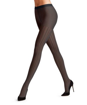 Falke Linear Lounge 25 DEN Tights Tights Dames Zwart | QIUFWY-412