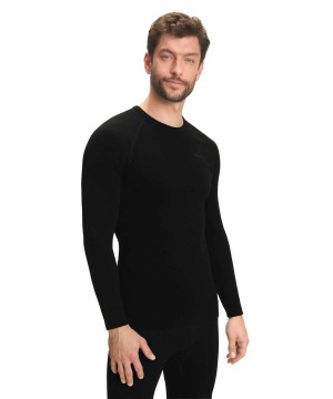Falke Long sleeve shirt Maximum Warm Long Sleeve T-Shirts Heren Zwart | KSDOJM-548