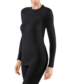 Falke Long sleeve shirt Maximum Warm Overhemd Met Lange Mouwen Dames Zwart | LTCWYI-865