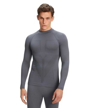 Falke Long sleeve shirt Warm Long Sleeve T-Shirts Heren Zwart | SBZXHR-024
