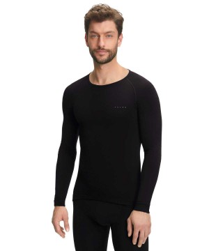 Falke Long sleeve shirt Warm Long Sleeve T-Shirts Heren Zwart | OTGESV-694