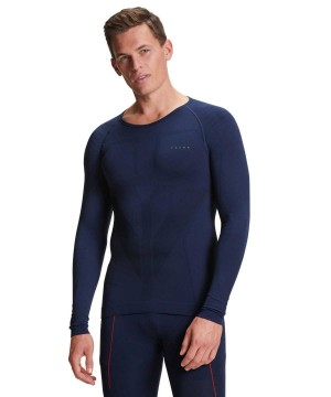 Falke Long sleeve shirt Warm Long Sleeve T-Shirts Heren Blauw | IEWRBF-250