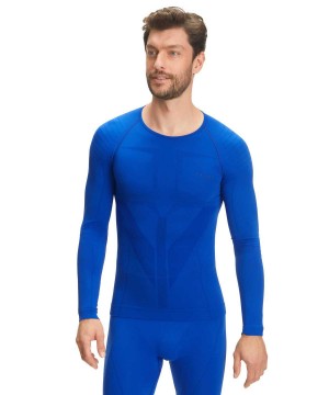 Falke Long sleeve shirt Warm Long Sleeve T-Shirts Heren Blauw | EARPYU-503