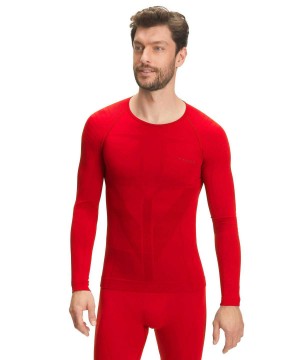 Falke Long sleeve shirt Warm Long Sleeve T-Shirts Heren Rood | KGWMTF-138