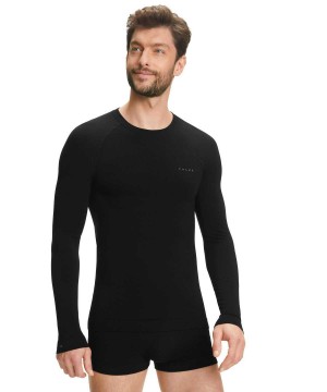 Falke Long sleeve shirt Wool-Tech Light Long Sleeve T-Shirts Heren Zwart | QZXOBM-327