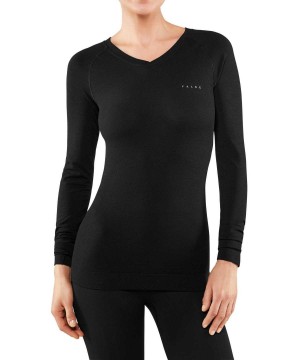 Falke Long sleeve shirt Wool-Tech Light Overhemd Met Lange Mouwen Dames Zwart | FDOSCG-821
