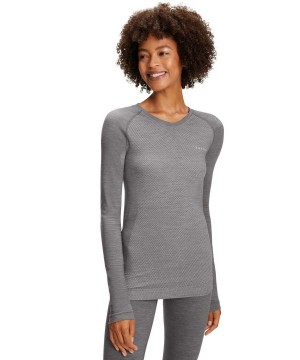 Falke Long sleeve shirt Wool-Tech Light Overhemd Met Lange Mouwen Dames Grijs | SECTPM-387