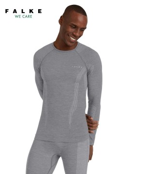 Falke Long sleeve shirt Wool-Tech Long Sleeve T-Shirts Heren Grijs | RPKFXA-631
