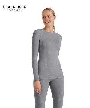 Falke Long sleeve shirt Wool-Tech Overhemd Met Lange Mouwen Dames Grijs | WJZHKY-789