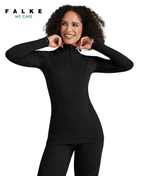 Falke Long sleeve shirt Wool-Tech Overhemd Met Lange Mouwen Dames Zwart | GIKDSW-249