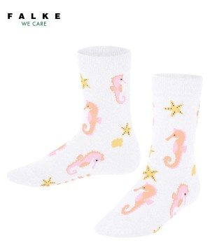 Falke Lovely Seahorses Socks Sokken Kinderen Wit | CHUTQO-906