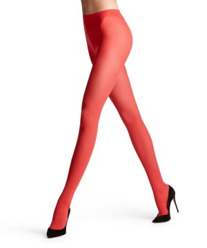 Falke Matt Deluxe 30 DEN Tights Tights Dames Rood | RTEHWP-065