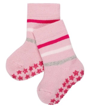 Falke Multi Stripe House socks Sokken Baby Roze | NUWQKG-094