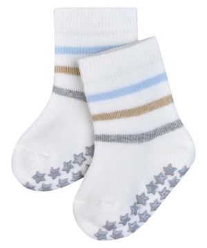 Falke Multi Stripe House socks Sokken Baby Wit | EMIOVR-126