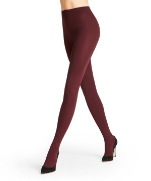 Falke Pure Matt 100 DEN Tights Tights Dames Rood | NJVXHA-598