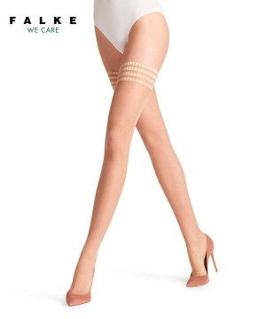Falke Pure Matt 20 DEN Stay-ups Thigh Highs Dames Beige | HUCMYS-152