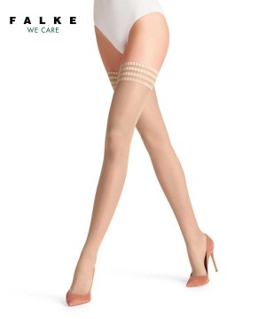 Falke Pure Matt 20 DEN Stay-ups Thigh Highs Dames Beige | ZKBDFV-860
