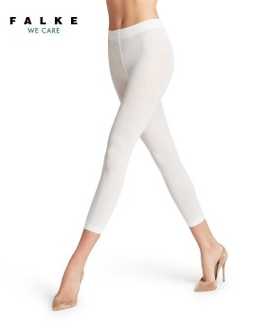 Falke Pure Matt 50 DEN Capri Leggings & Capri Dames Wit | LMRXND-476